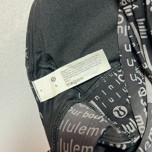 NWT Lululemon Energy High-Neck Longline Bra in Lululemon Ombre Black Multi SZ 4 - Picture 8 of 8